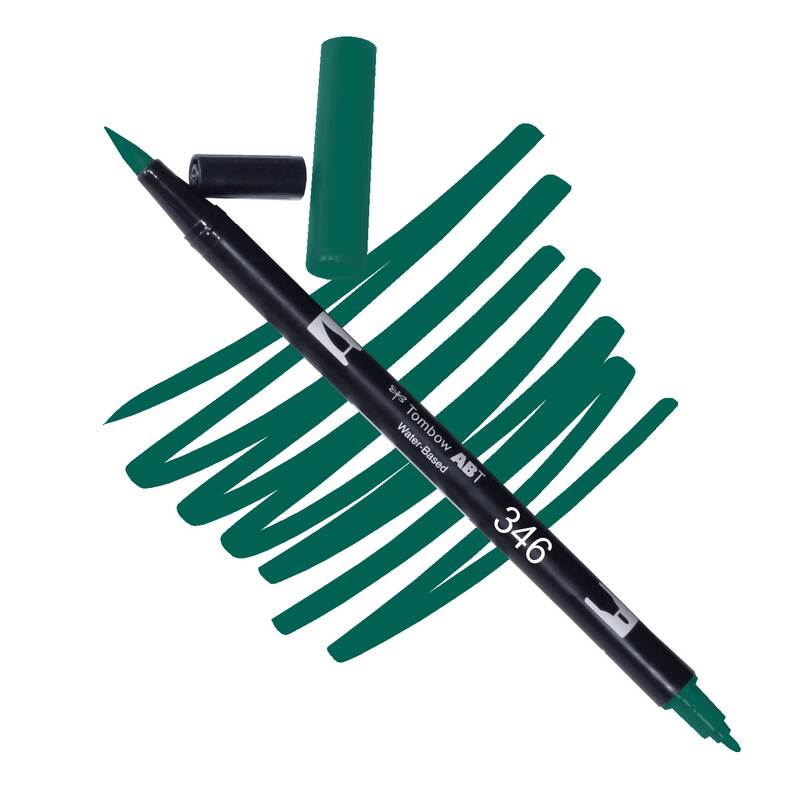 Akvarelový fix Tombow ABT Dual Brush - tyrkysová