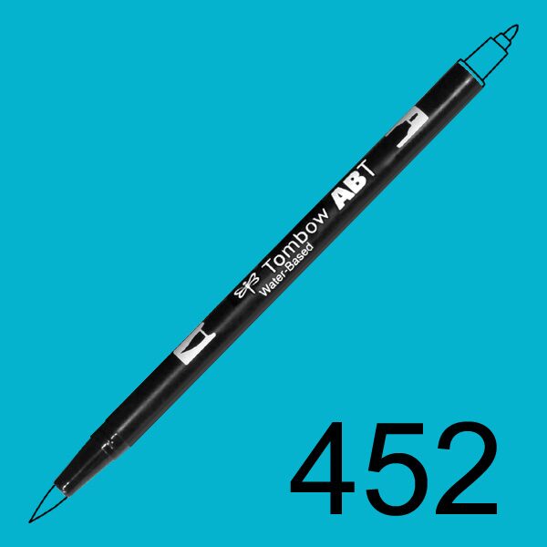 Akvarelový fix Tombow ABT Dual Brush - tyrkysová