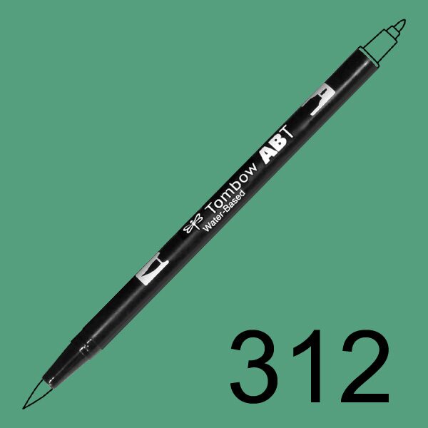 Akvarelový fix Tombow ABT Dual Brush - tyrkysová