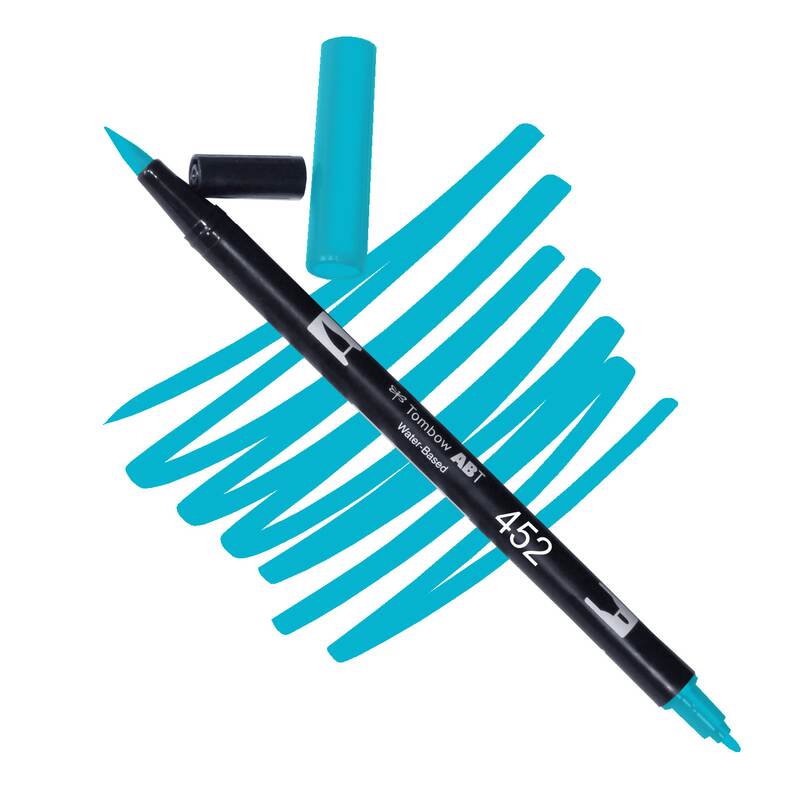 Akvarelový fix Tombow ABT Dual Brush - tyrkysová