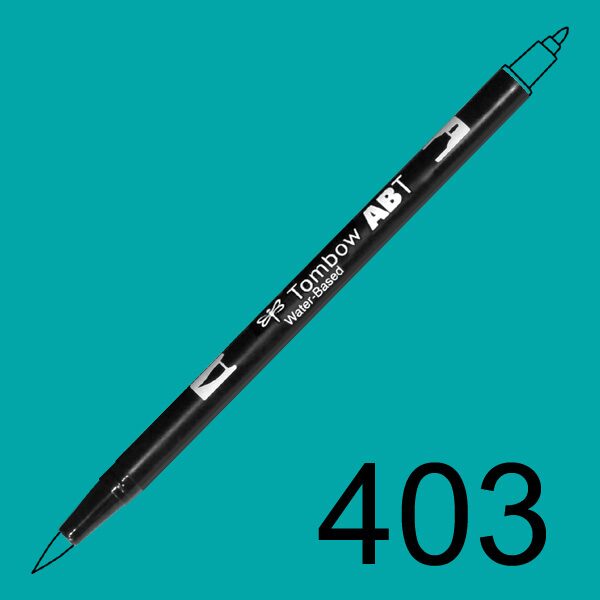 Akvarelový fix Tombow ABT Dual Brush - tyrkysová