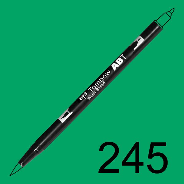 Akvarelový fix Tombow ABT Dual Brush - zelená