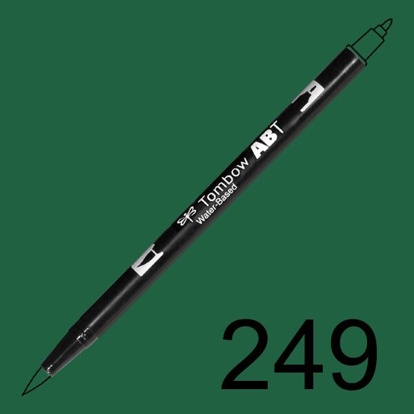 Akvarelový fix Tombow ABT Dual Brush - zelená