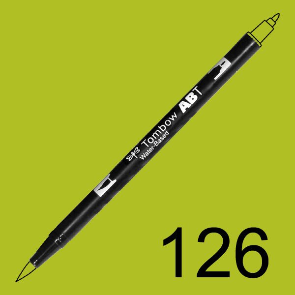 Akvarelový fix Tombow ABT Dual Brush - zelená