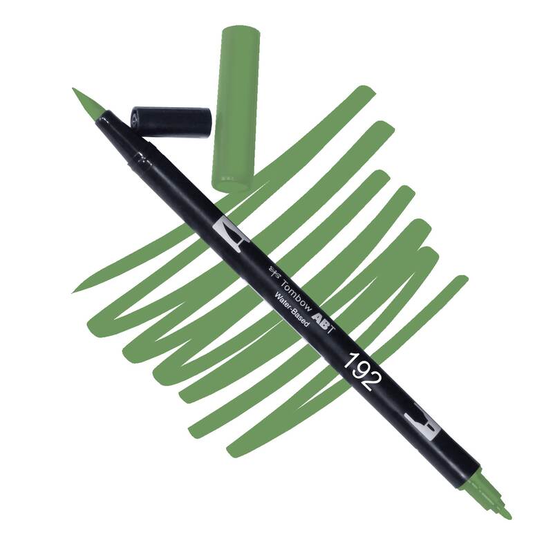 Akvarelový fix Tombow ABT Dual Brush - zelená