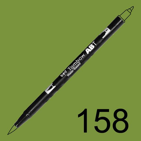 Akvarelový fix Tombow ABT Dual Brush - zelená