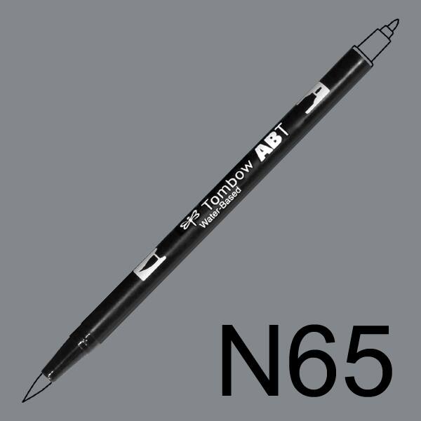 Akvarelový fix Tombow ABT Dual Brush - šedá