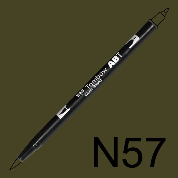 Akvarelový fix Tombow ABT Dual Brush - šedá