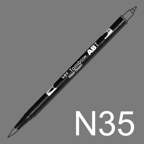 Akvarelový fix Tombow ABT Dual Brush - šedá