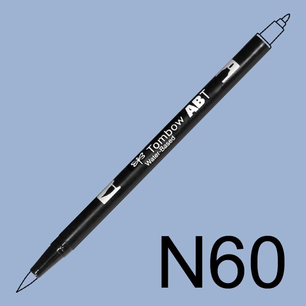 Akvarelový fix Tombow ABT Dual Brush - šedá