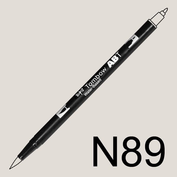 Akvarelový fix Tombow ABT Dual Brush - šedá