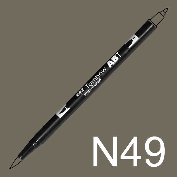 Akvarelový fix Tombow ABT Dual Brush - šedá