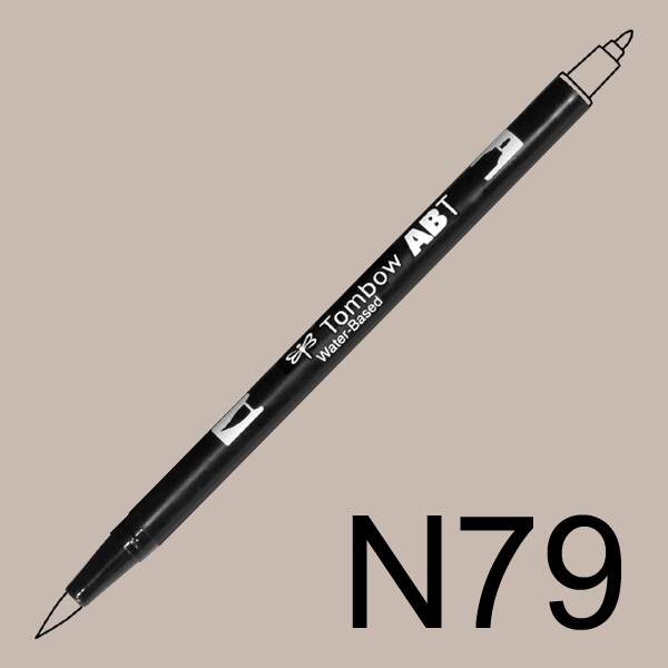 Akvarelový fix Tombow ABT Dual Brush - šedá