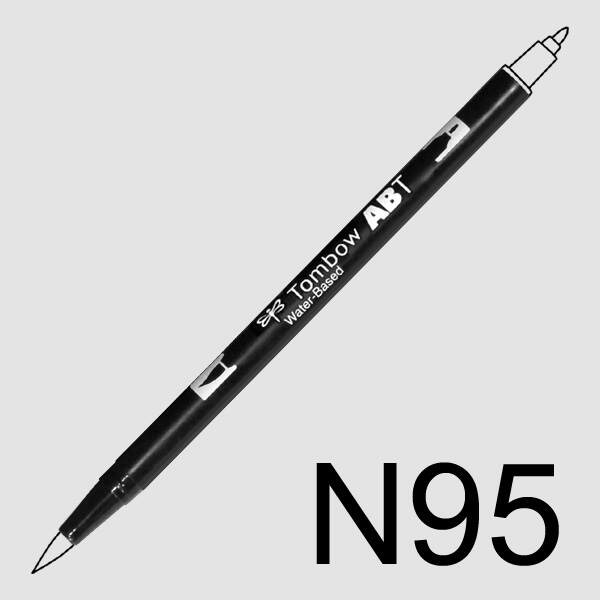 Akvarelový fix Tombow ABT Dual Brush - šedá