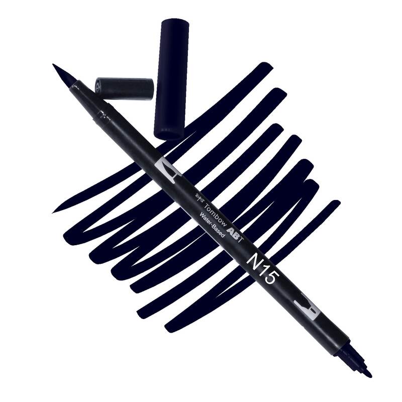 Akvarelový fix Tombow ABT Dual Brush - černá