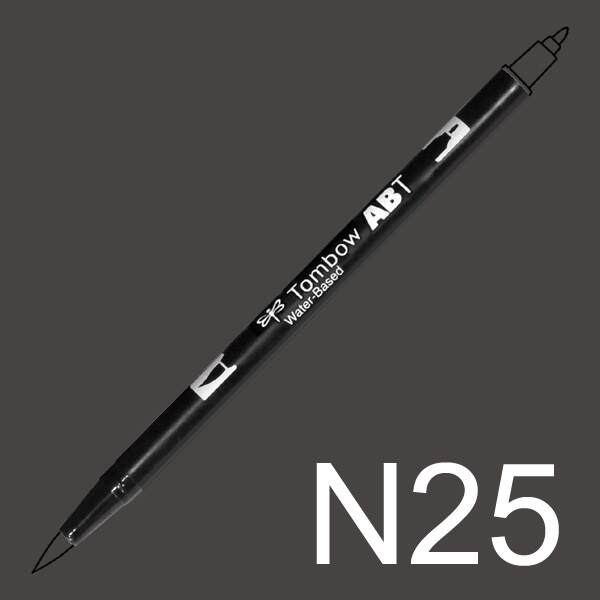 Akvarelový fix Tombow ABT Dual Brush - černá