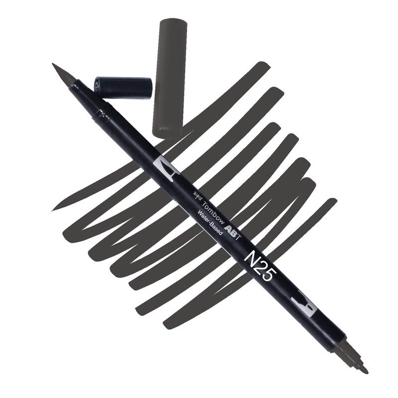 Akvarelový fix Tombow ABT Dual Brush - černá