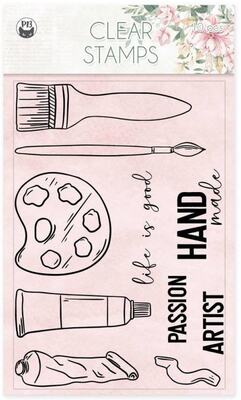 Silikonová razítka P13 - Let your creativity bloom - sada 10 ks