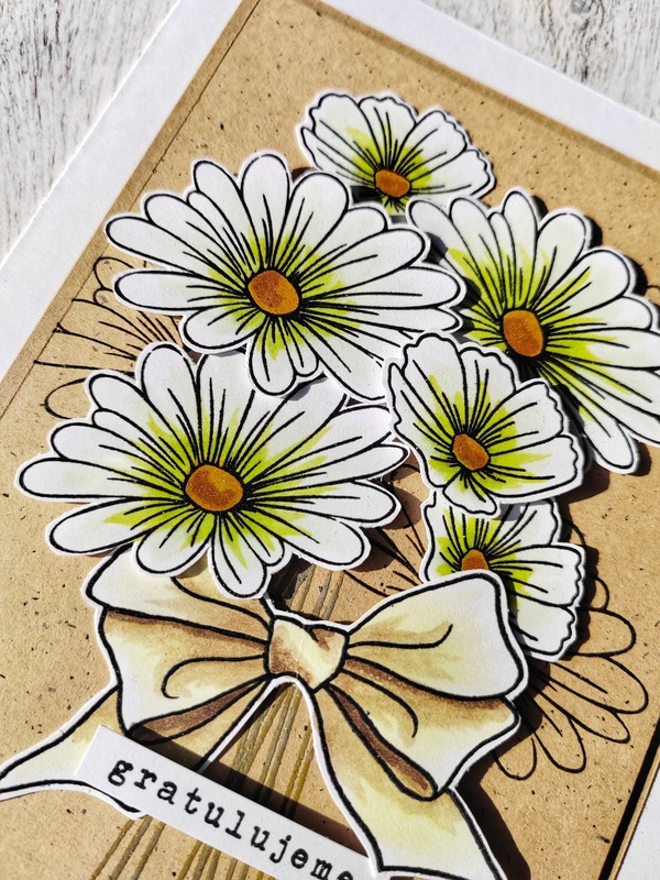 Přání ruční výroba - Kytice - 1 ks