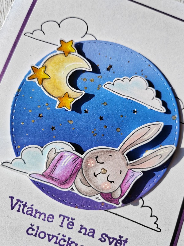 Přání ruční výroba - Narození dítěte