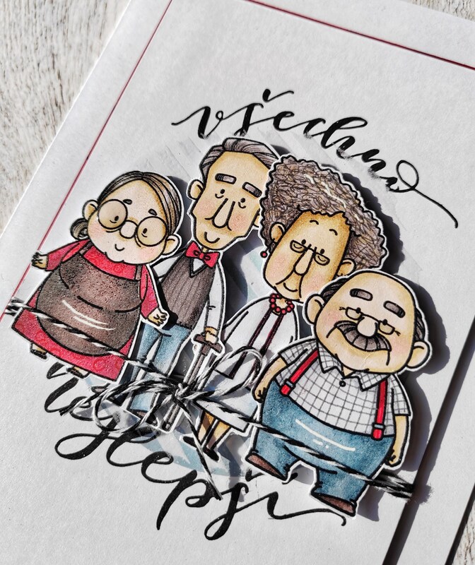 Přání ruční výroba - Všechno nejlepší - 1 ks