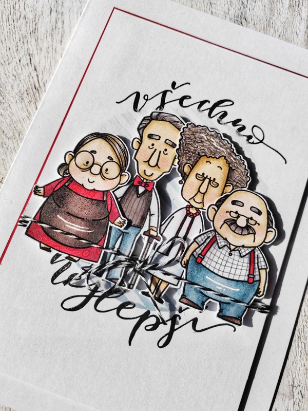 Přání ruční výroba - Všechno nejlepší - 1 ks