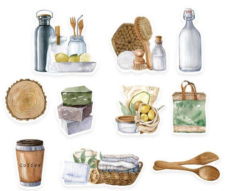 Papírové výseky P13 - There is no Planet B - sada 12 ks