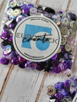 Flitry a glitry, sada fialovo černá - balení 10 g