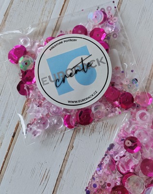 Flitry a glitry, sada růžovo fuchsiová - balení 10 g