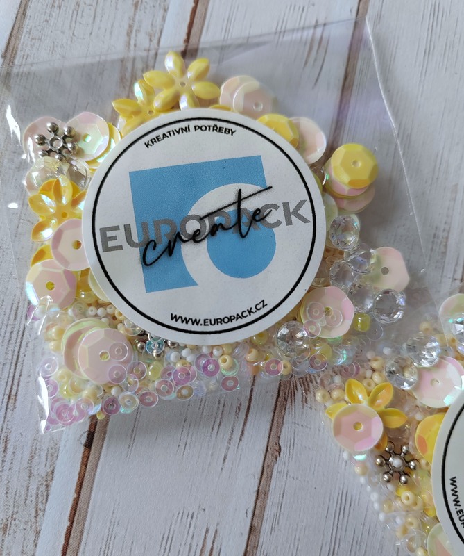 Flitry a glitry, sada žlutá - balení 10 g