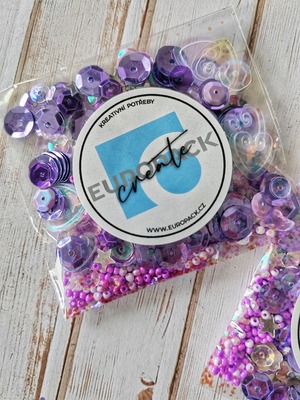 Flitry a glitry, sada lila - balení 10 g