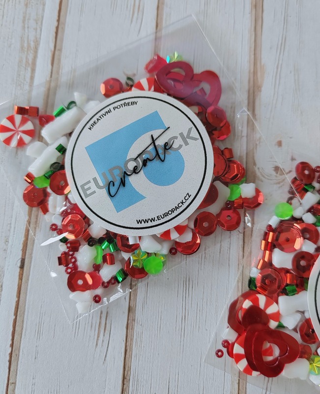 Flitry a glitry, sada červená - balení 10 g