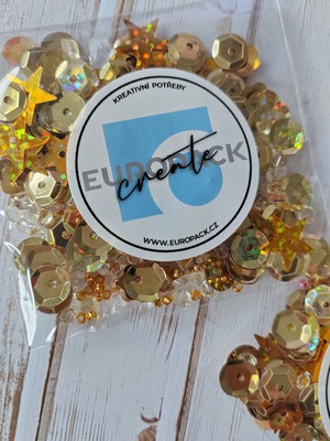 Flitry a glitry, sada zlatá - balení 10 g