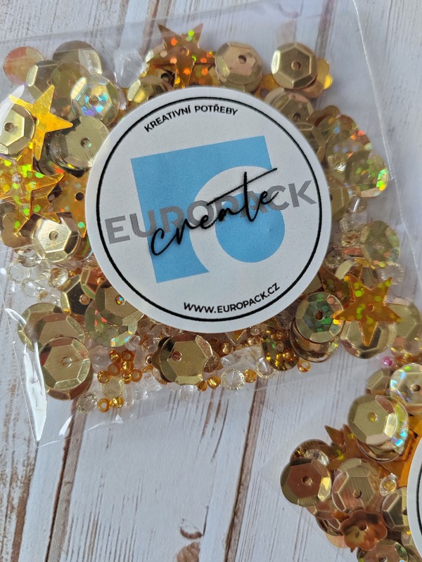 Flitry a glitry, sada zlatá - balení 10 g