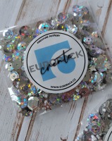 Flitry a glitry, sada stříbrno černá - balení 10 g