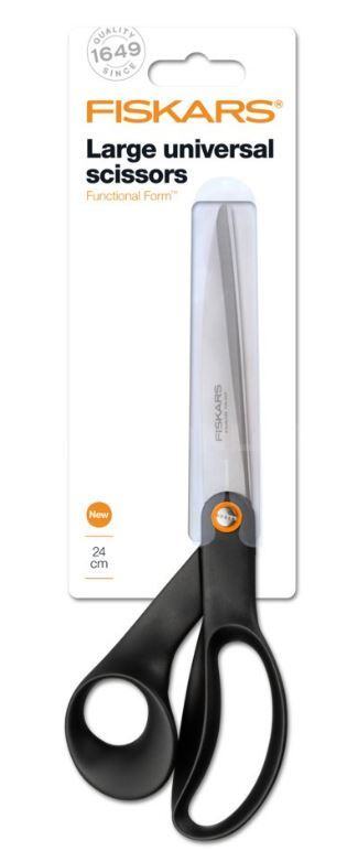 Nůžky Fiskars, černé, 24 cm - 1 ks