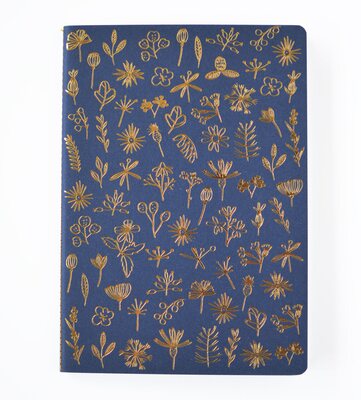 Designový sešit MANKAI A5 modrý se zlatou ražbou - 1 ks