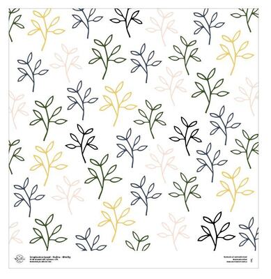 Designový scrapbookový papír LEPIKARO (30,5 cm / 190 g) větvičky - 1 ks