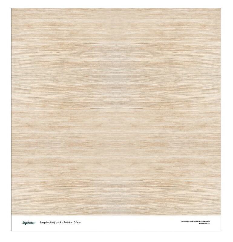 Designový scrapbookový papír LEPIKARO (30,5 cm / 190 g) dřevo - 1 ks
