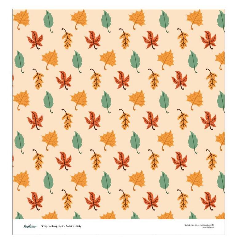 Designový scrapbookový papír LEPIKARO (30,5 cm / 190 g) listy - 1 ks
