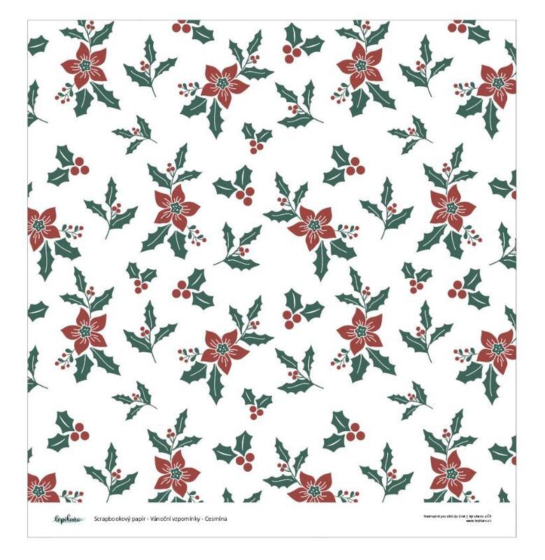 Designový scrapbookový papír LEPIKARO (30,5 cm / 190 g) cesmína