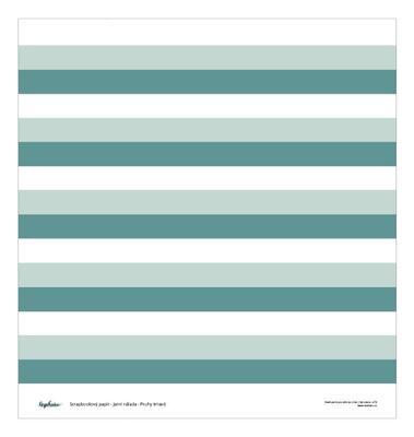 Designový scrapbookový papír LEPIKARO (30,5 cm / 190 g) tmavé pruhy - 1 ks