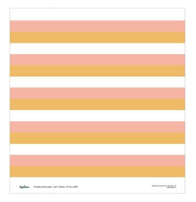 Designový scrapbookový papír LEPIKARO (30,5 cm / 190 g) světlé pruhy - 1 ks