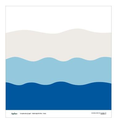 Designový scrapbookový papír LEPIKARO (30,5 cm / 190 g) voda - 1 ks