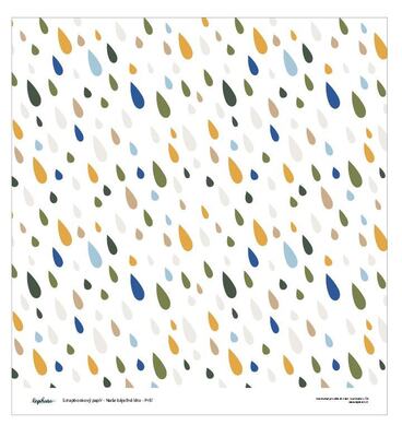 Designový scrapbookový papír LEPIKARO (30,5 cm / 190 g) prší - 1 ks