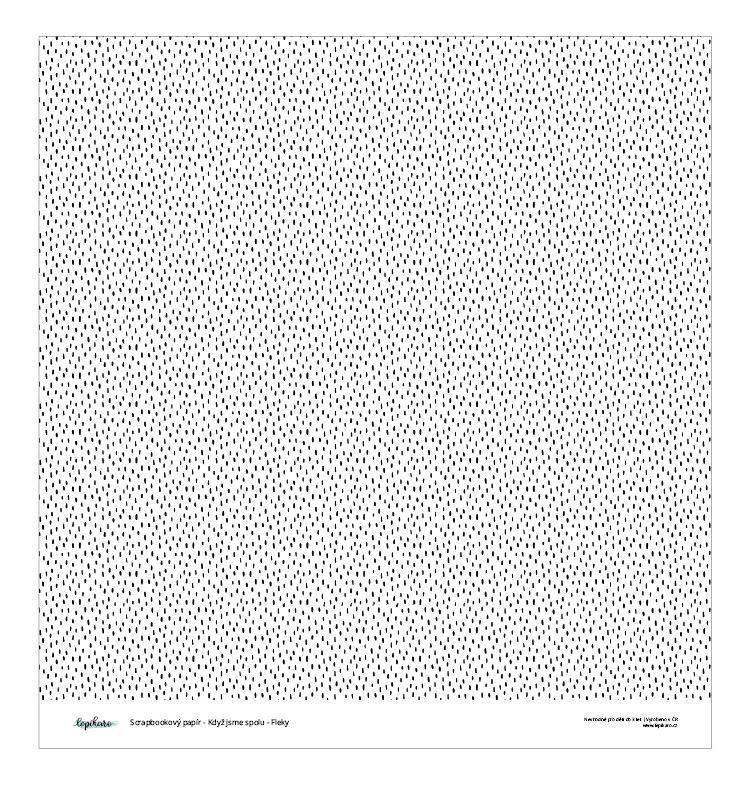 Designový scrapbookový papír LEPIKARO (30,5 cm / 190 g) fleky