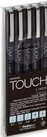 Popisovače TOUCH, sada 5 ks, šedá - sada 5 ks, šedá