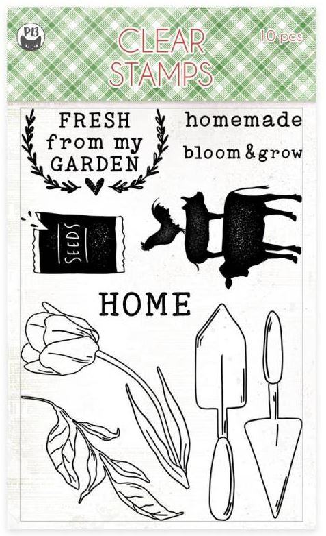 Silikonová razítka P13 - Farm Sweet Farm - sada 10 ks