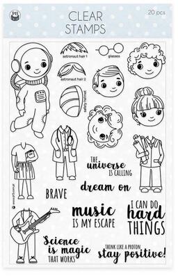 Silikonová razítka P13 - You can be - sada 20 ks