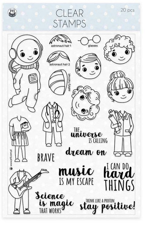 Silikonová razítka P13 - You can be - sada 20 ks